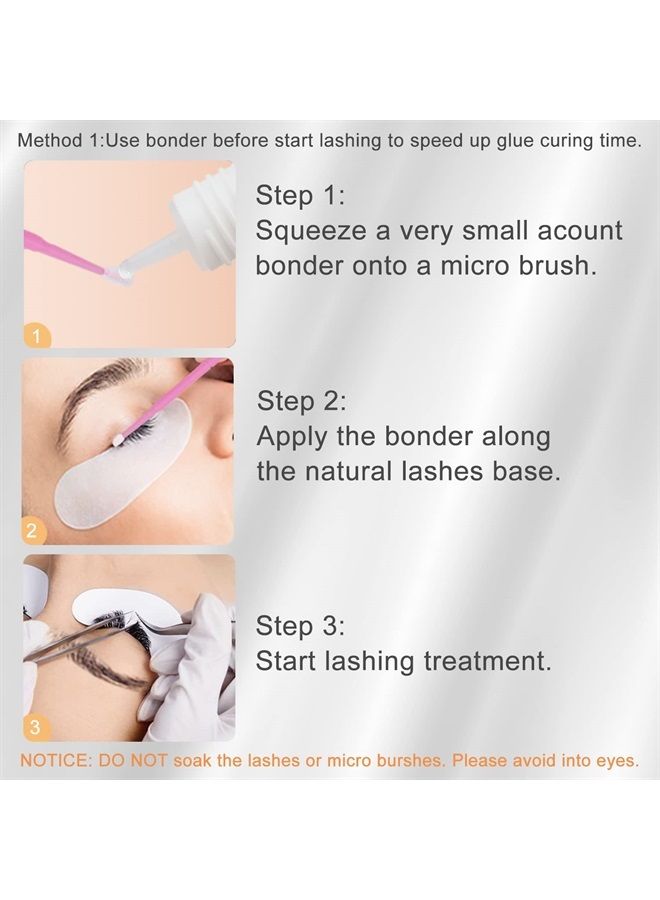 Lash Bonder for Eyelash Extensions, Not Glue, Glue Accelerator for Eyelash Extensions, Sealer Adhesive, Speed up Glue Drying Time,Add Glue Elasticity,Lock in Glue Fume(15ml Super Bonder Sealant)