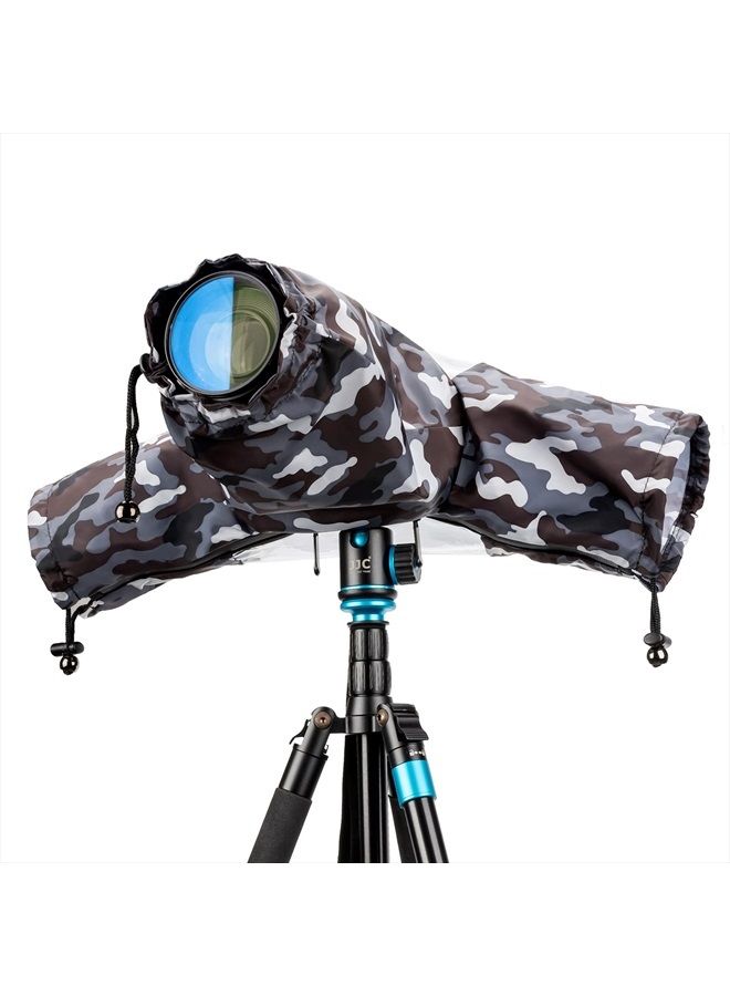 Camera Lens Rain Cover Raincoat Sleeve Gear Camo for Canon EOS R10 R7 R5 R6 R Rp Rebel T7 T8i T7i 90D 80D 4000D SL3 SX70 Nikon Z7II Z6II Z5 D780 D850 D750 D7500 D5600 D3500 Coolpix P950 P1000 P900