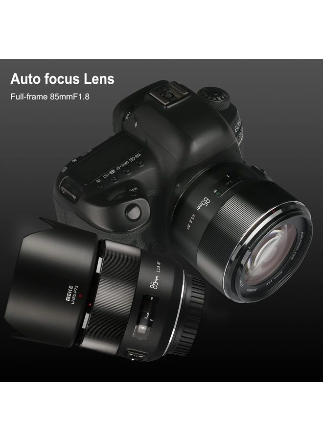 Meike 85mm F1.8 Full Frame Auto Focus Medium-Telephone Portrait Lens Compatible with Canon EOS EF Mount Digital SLR Cameras 5D Mark IV 6D Mark II
