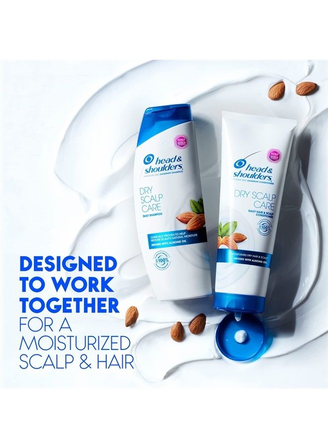 Head and Shoulders Shampoo, Daily-Use Anti-Dandruff Paraben Free Treatment, Dry Scalp Care with Almond Oil, 32.1 fl oz, Twin Pack