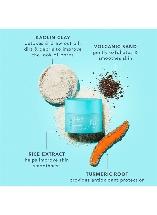 Skin Care Detox in a Jar Exfoliating Treatment Mask with Hydrating Vitamin E, Soybean Oil and Bentonite Clay | 1.7 oz.