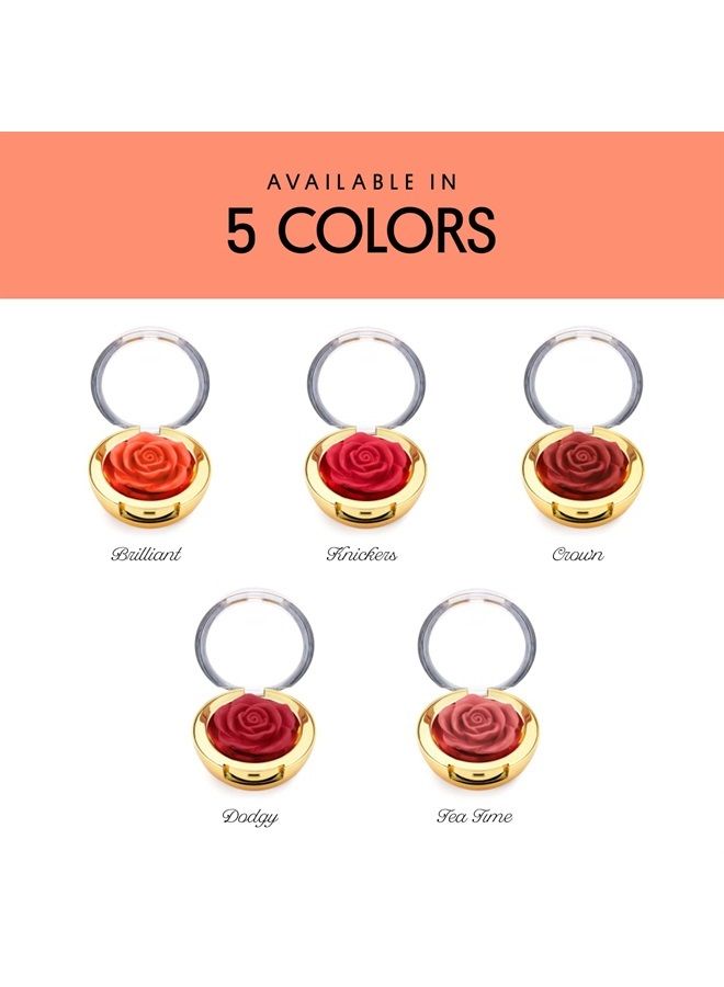 Cheeky Rose, Cream Blush for Cheeks, Flower Blush with Vitamin E, Makeup Blush and Flower Makeup, Coral Brilliant