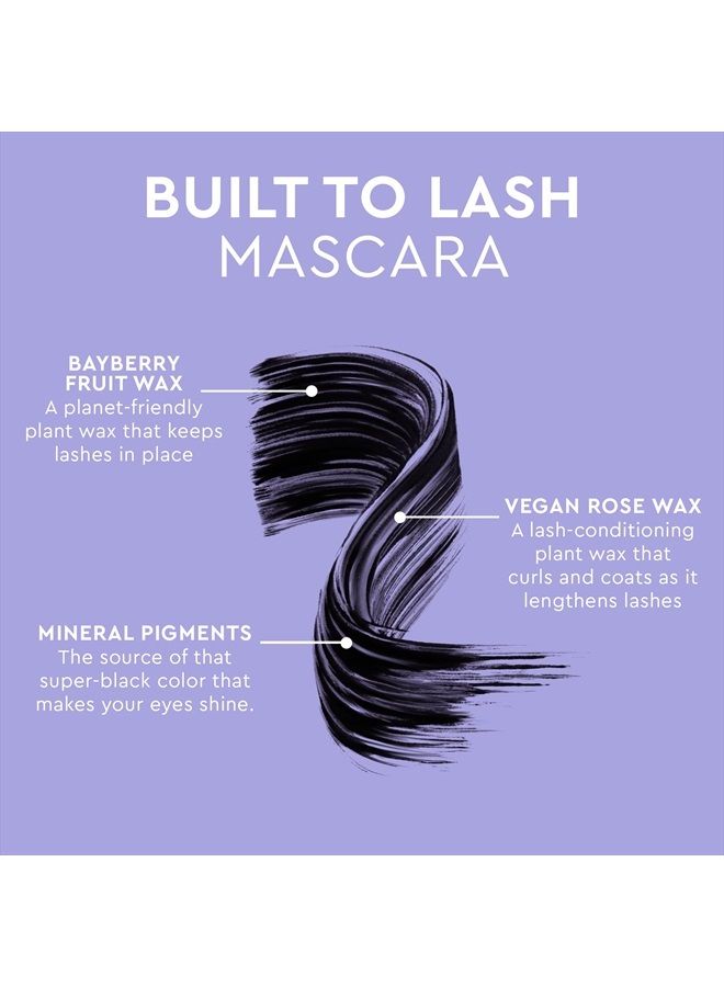 Florence by Mills Built to Lash Vegan Mascara | Lengthening Mascara | Lush + Natural Lashes | 2+ Coats | Vegan & Cruelty-Free