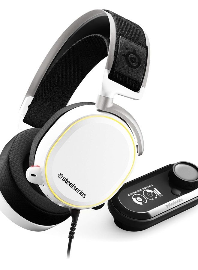 Arctis Pro + GameDAC Wired Gaming Headset - Certified Hi-Res Audio - Dedicated DAC and Amp - for PS5/PS4 and PC - White