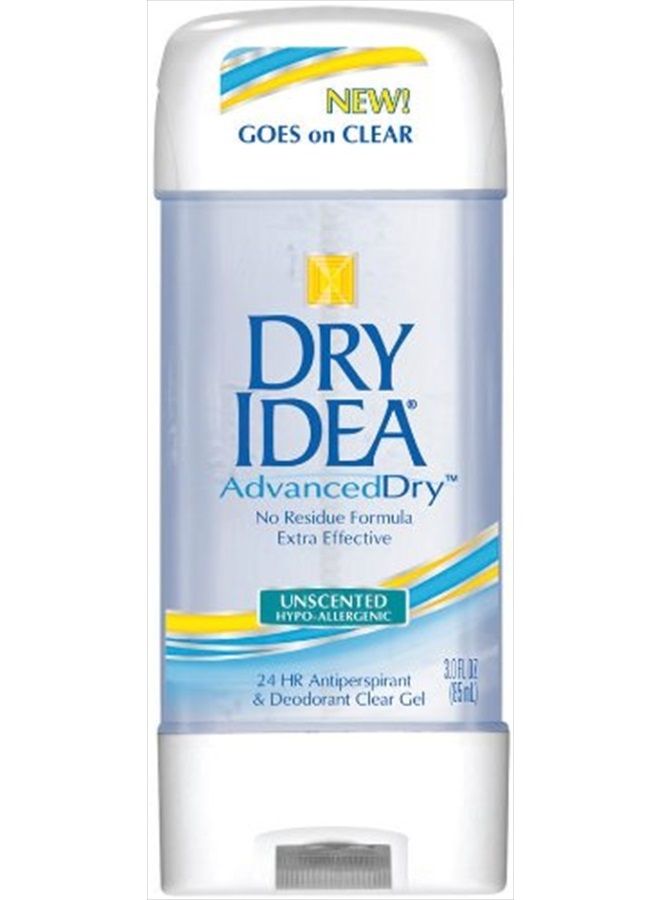 Roll On Anti-Perspirant & Deodorant, Advanced Dry, Unscented Hypo-Allergenic, 3-Ounce Tubes (Pack of 4)
