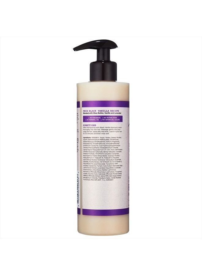 Black Vanilla Moisturizing Conditioner, Adds Hydration & Shine to Dry, Damaged Hair- Made with Shea Butter and Rosemary, 8 fl oz (packaging may vary)