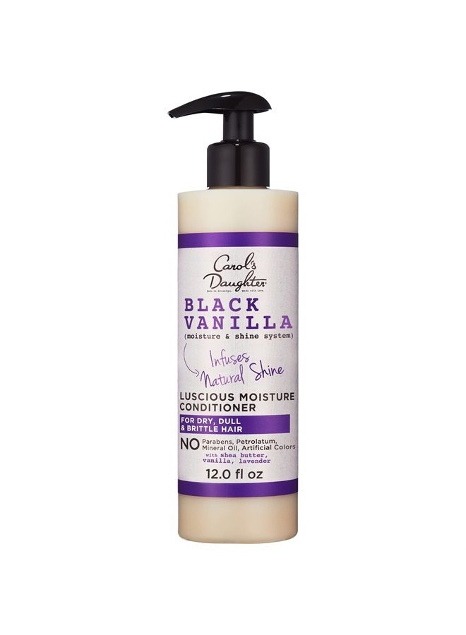 Black Vanilla Moisturizing Conditioner, Adds Hydration & Shine to Dry, Damaged Hair- Made with Shea Butter and Rosemary, 8 fl oz (packaging may vary)