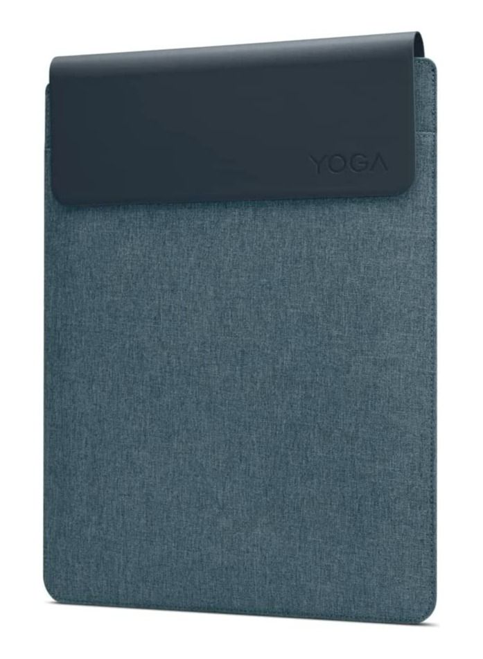 Lenovo Yoga Laptop Sleeve – 14.5 inch – Magnetic Closure – Slim & Light – Made from Recycled Materials – Separate Accessory Pocket – Tidal Teal