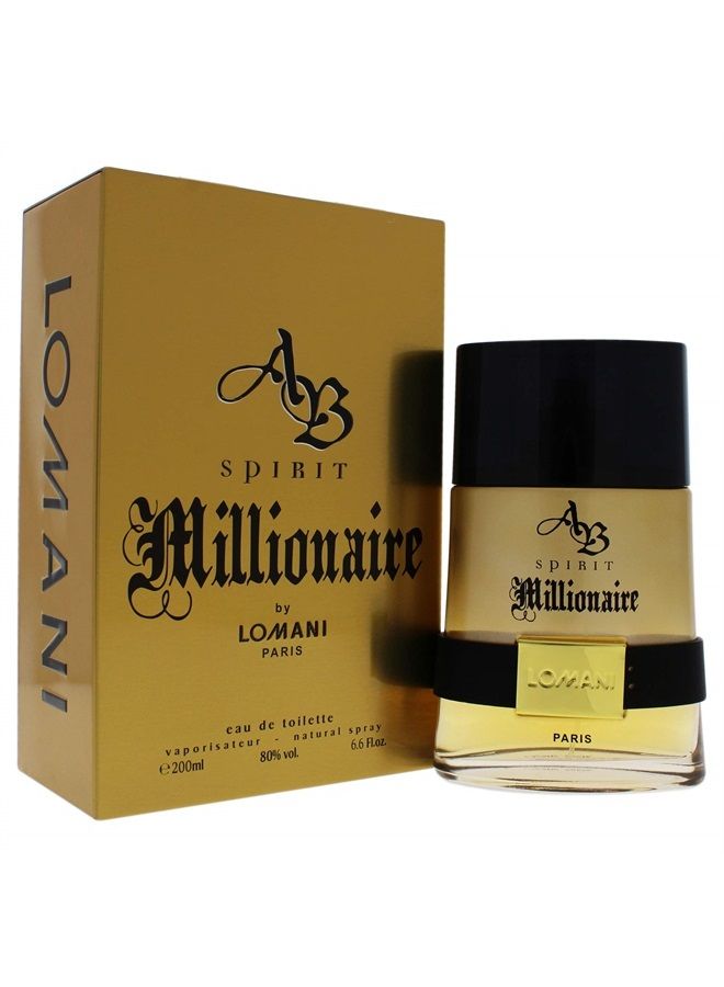 Ab Spirit Millionaire By Lomani for Men - 6.6 Fl. Oz Edt Spray, Brown