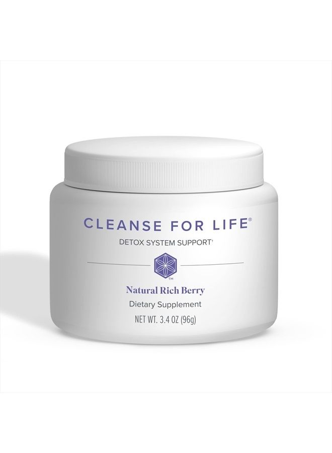 Cleanse for Life - Detox Cleanse Drink with Vitamin B12, Niacin and Vitamin B6 for Overall Wellness - 96 Gram Canister (Natural Rich Berry Flavor)