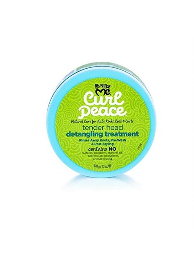 Curl Peace Tender Head Detangling Treatment - Rinses Away Knots, Pre-Wash, Post-Styling, Contains No Parabens, Sulfates, Mineral Oil, Petrolatum, or Animal Testing, 12 oz
