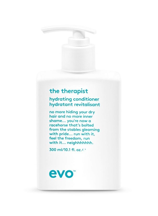 evo The Therapist Hydrating Conditioner - Hydrates, Strengthen and Softens Whilst Improving Shine - Protects Colour Treated Dry Hair, Helps to Detangle - 300ml / 10.1fl.oz