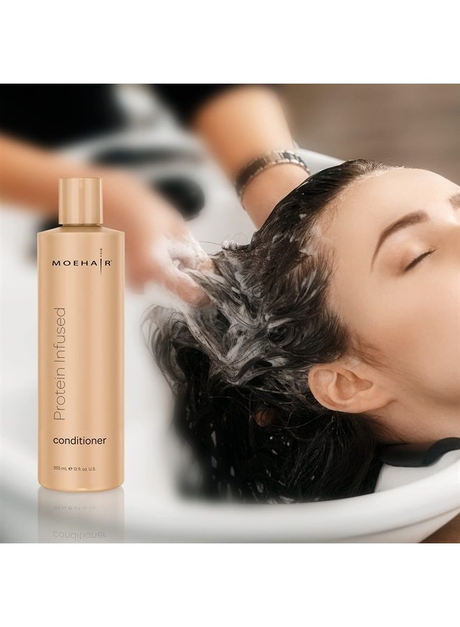 Protein Infused Conditioner (12 Fl oz), Reduces Frizz and Dullness, Prevents Breakage and Damage, Smoothens Split Ends, Increases Hydration, Adds Shine and Luster