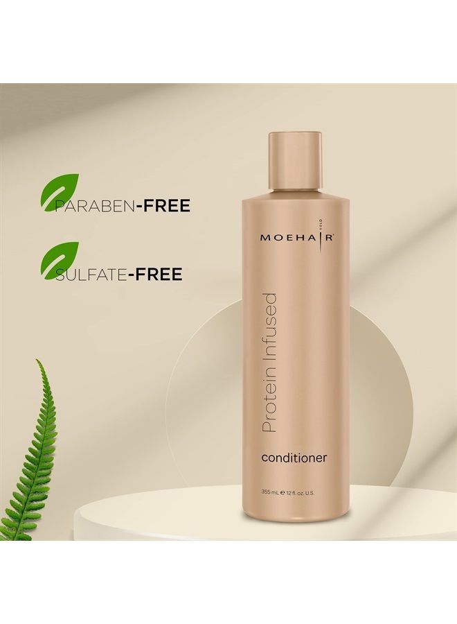 Protein Infused Conditioner (12 Fl oz), Reduces Frizz and Dullness, Prevents Breakage and Damage, Smoothens Split Ends, Increases Hydration, Adds Shine and Luster