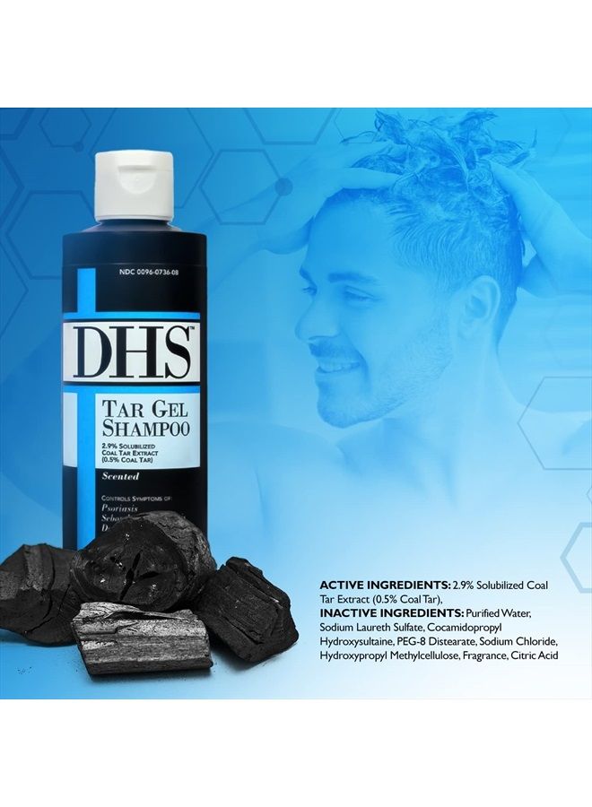Person & Covey, Inc T Gel Shampoo - Anti Dandruff Shampoo, Mildly Scented Psoriasis Shampoo - Refined Coal Tar Shampoo Gel Formula, Scalp Psoriasis Shampoo, Deep Cleansing Rich Lather - 8 Fl. Oz.