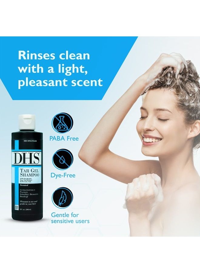 Person & Covey, Inc T Gel Shampoo - Anti Dandruff Shampoo, Mildly Scented Psoriasis Shampoo - Refined Coal Tar Shampoo Gel Formula, Scalp Psoriasis Shampoo, Deep Cleansing Rich Lather - 8 Fl. Oz.