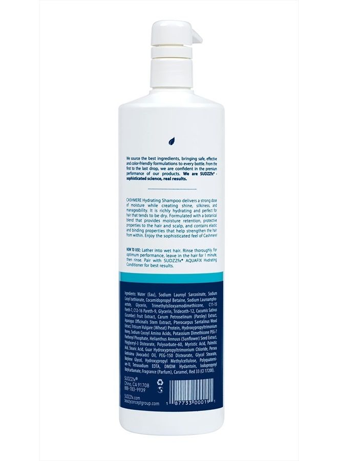 Cashmere Hydrating Shampoo, 33.8 FL Oz - Hair Growth Shampoo for Hair Care - Sulfate Free, Color Safe, and Paraben Free moisturizing Shampoo for Dry Hair Men and Women