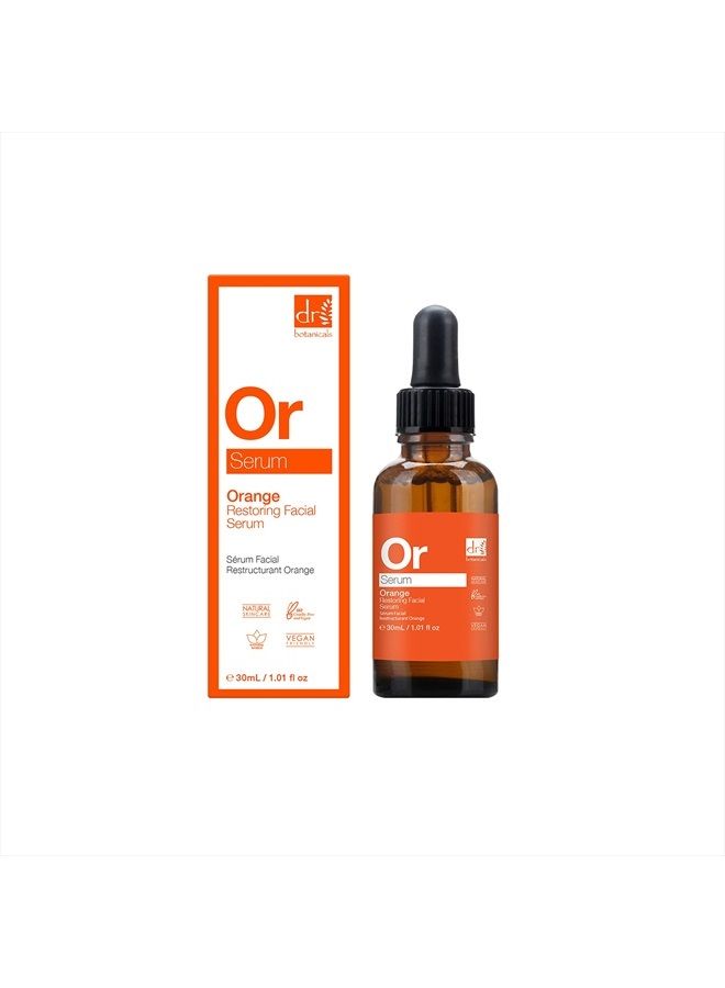 Orange Restoring Facial Serum. Rejuvenating, Hydrating Facial Serum. Vegan, Gluten and Cruelty Free 1.01 Fl Oz