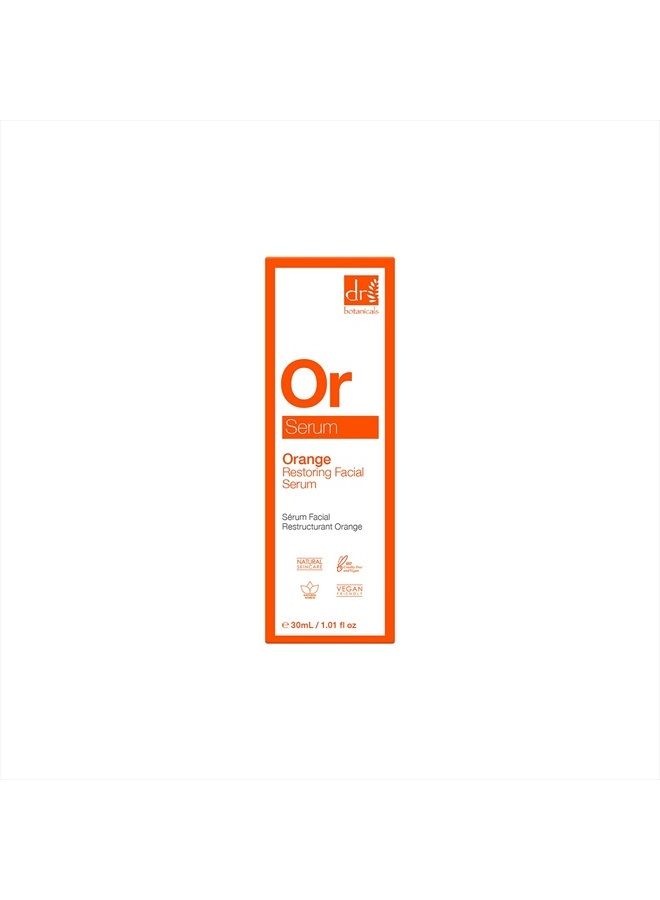 Orange Restoring Facial Serum. Rejuvenating, Hydrating Facial Serum. Vegan, Gluten and Cruelty Free 1.01 Fl Oz