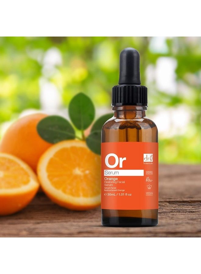 Orange Restoring Facial Serum. Rejuvenating, Hydrating Facial Serum. Vegan, Gluten and Cruelty Free 1.01 Fl Oz