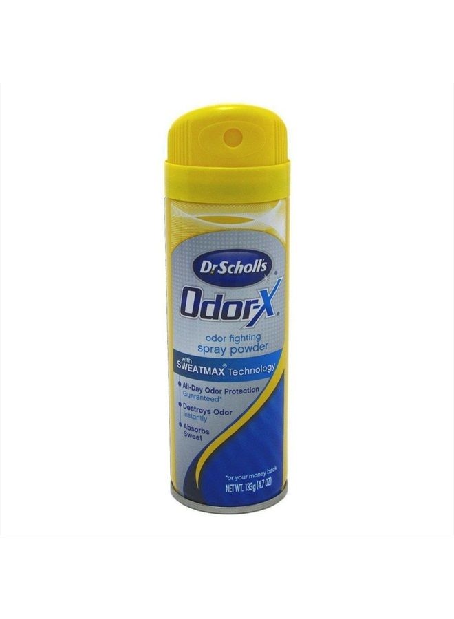 Dr. Scholls Odor X With Sweatmax Spray Powder, 4.7 Ounce (Pack of 3)