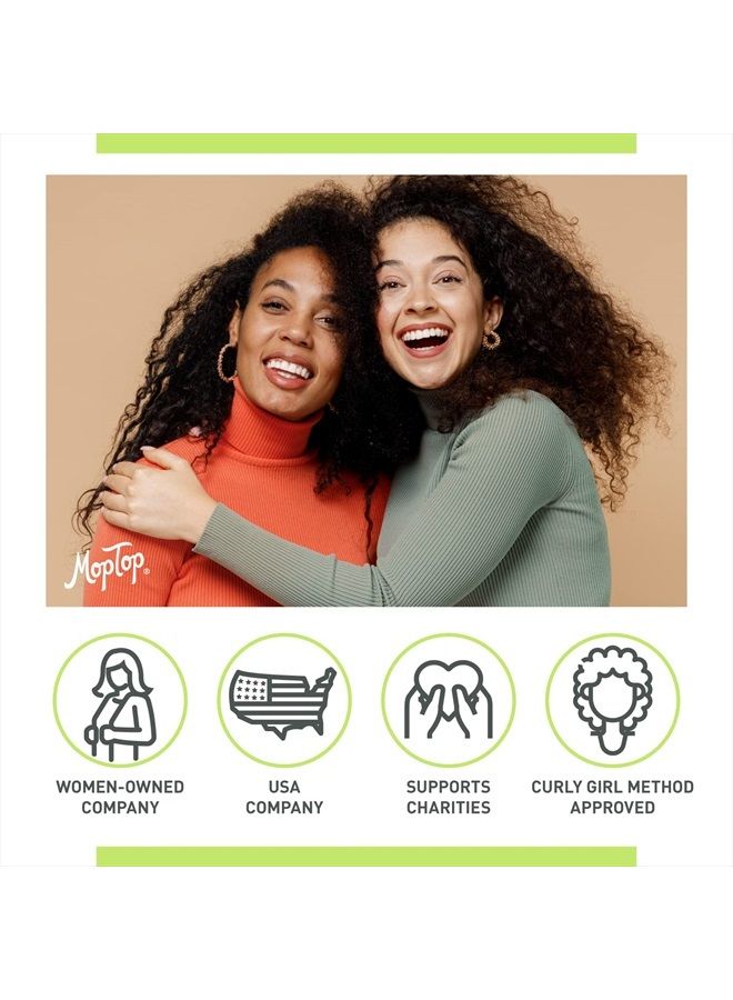﻿MopTop Gentle Shampoo, Natural Hair Moisturizer, Reduces Frizz, Color Safe Volumizing Shampoo - For All Hair Types, Straight, Curly, Wavy, Thin, Coily (8 oz)