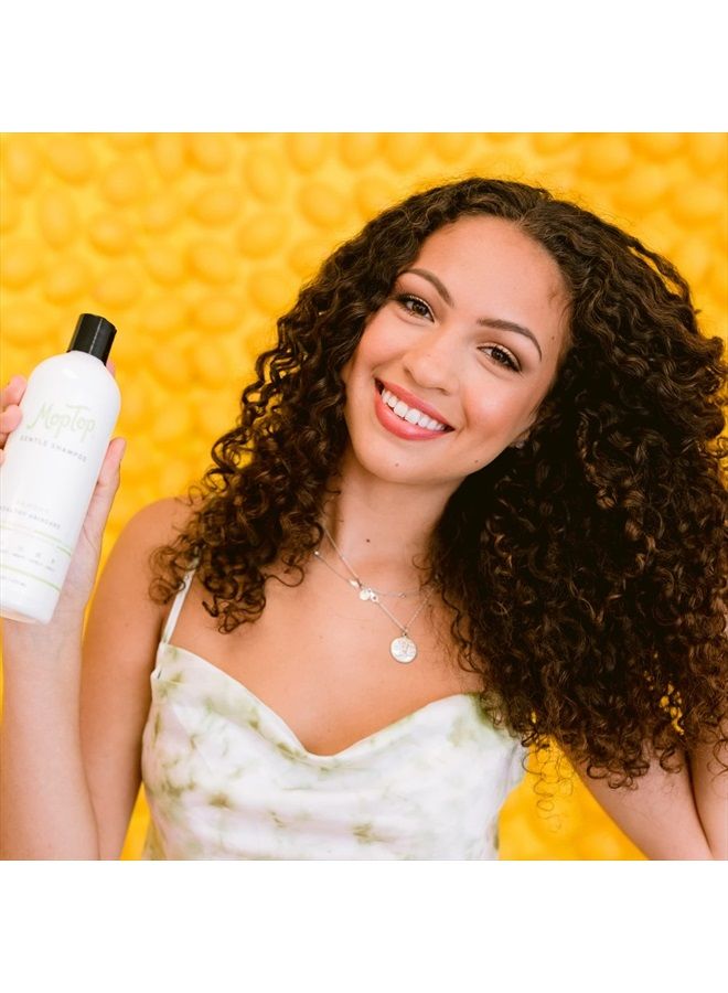 ﻿MopTop Gentle Shampoo, Natural Hair Moisturizer, Reduces Frizz, Color Safe Volumizing Shampoo - For All Hair Types, Straight, Curly, Wavy, Thin, Coily (8 oz)