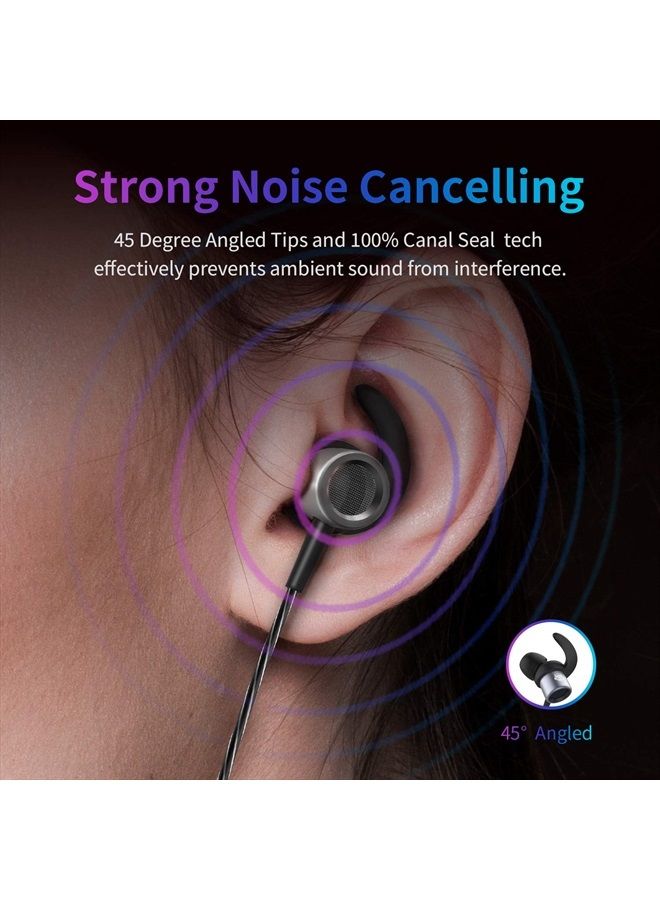 Noise Cancelling Headphones Wired Earbuds For Kids And Adults With Microphone And Case – Xbox One Headset Gaming Earbuds For Samsung Galaxy Android iPhone, Extra Bass For Sleep Sport Workout