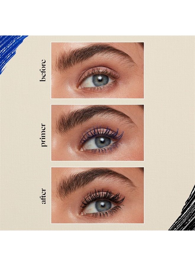 2-in-1 Extreme Volume Clean Mascara + Bold Lash Primer with Castor Oil | Maximum Volume + Curl | Vegan + Cruelty Free | Black, .27 fl oz