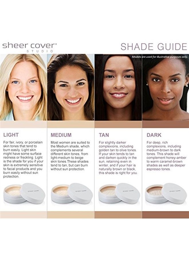 Studio Conceal & Brighten Concealer- Highlight Trio Tan/Dark Shade Two-Toned Concealers Shimmering Highlighter Tan/Dark Shade with Concealer Brush