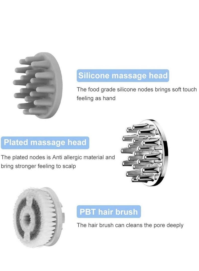 2 in 1 Scalp Massager Sonic Vibrating Scalp Massage Device to promote Head Blood Circulation, Pain Relief, Headache Relief,facial cleansing brush for deep cleaning face skin AG-1718