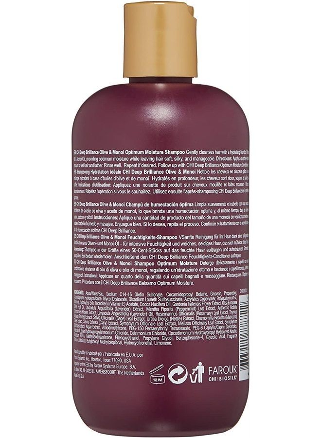 Deep Brilliance Optimum Moisture Shampoo, 12 Fl Oz