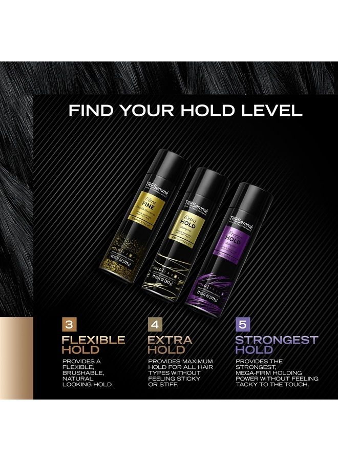 Extra Hold Hairspray Pack of 6 with Pro Lock Tech For 24H Frizz Control 11 oz