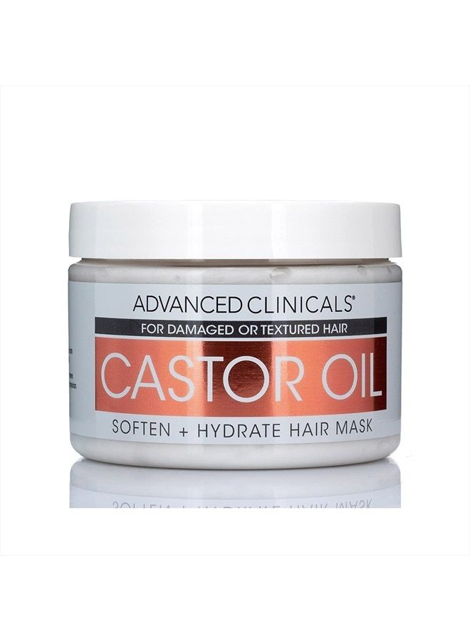 Castor Oil Conditioning Hair Mask Natural Detangler & Hair Treatment W/Jamaican Black Castor Oil, Coconut Oil, & Biotin Repair For Color Treated, Dry, Or Damaged Hair, 12 Fl Oz