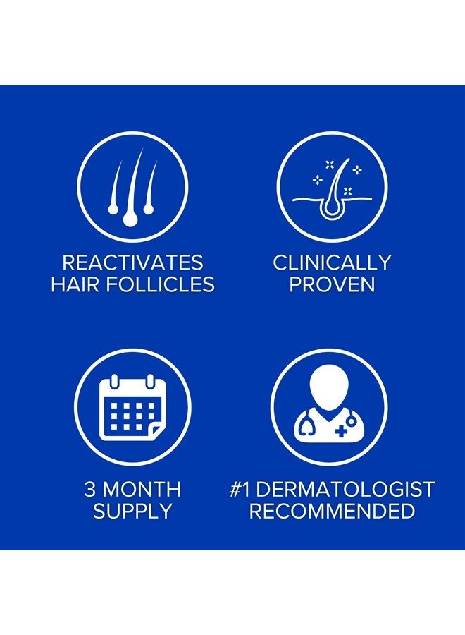 Men's 5% Minoxidil Foam & Topical - Helps Restore Vertex Hair Loss & Thinning Hair - Extra Strength Supports Hair Regrowth in Unscented Topical Aerosol Treatment (Foam, 3 Month's Supply)…