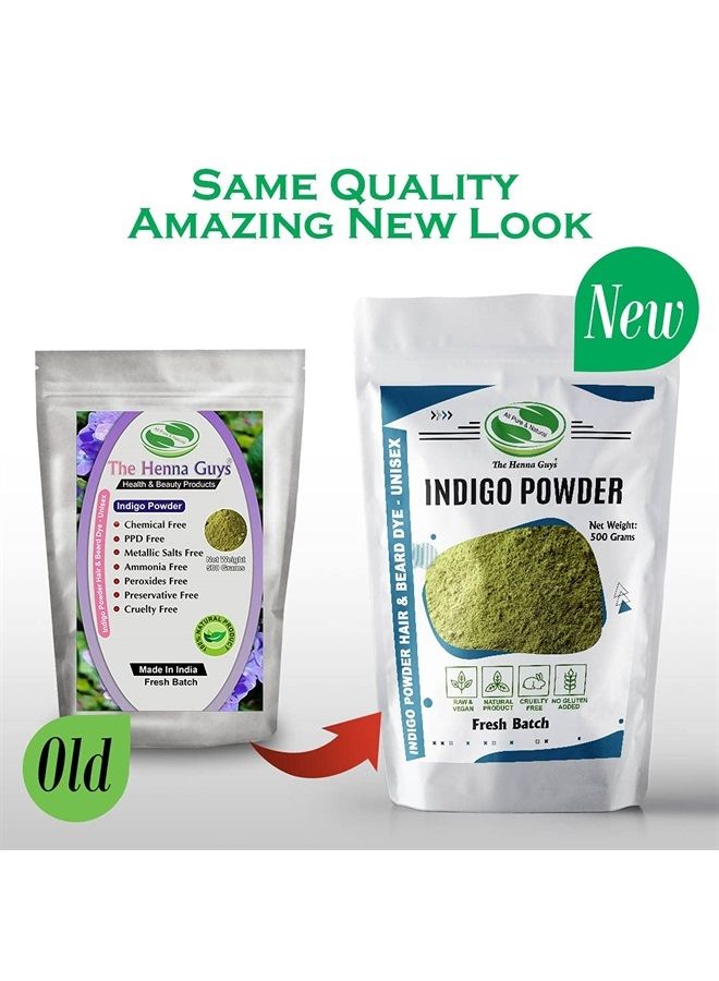 500 Grams INDIGO POWDER For Hair Dye/Color - The Henna Guys