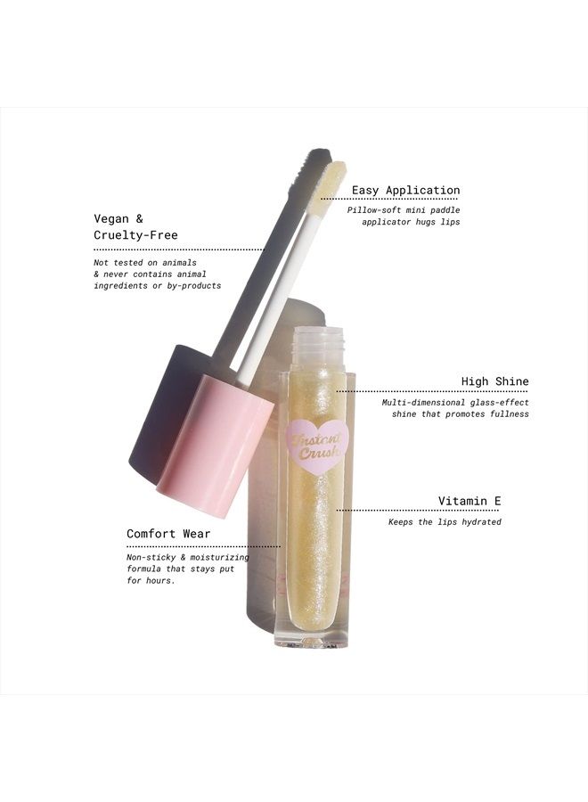 Instant Crush Lip Gloss | vegan & cruelty-free, long-lasting, high shine, non-sticky | 3ml (Sparkle Motion)