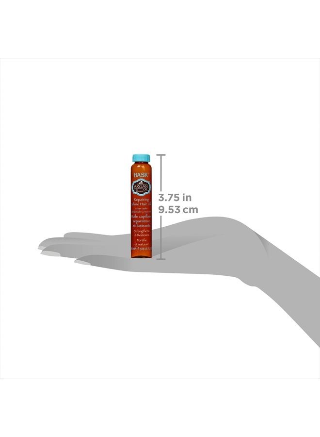 ARGAN Repairing Hair Oil Vials for shine and frizz control for all hair types, color safe, gluten-free, sulfate-free, paraben-free -12 Shine Oil Vials