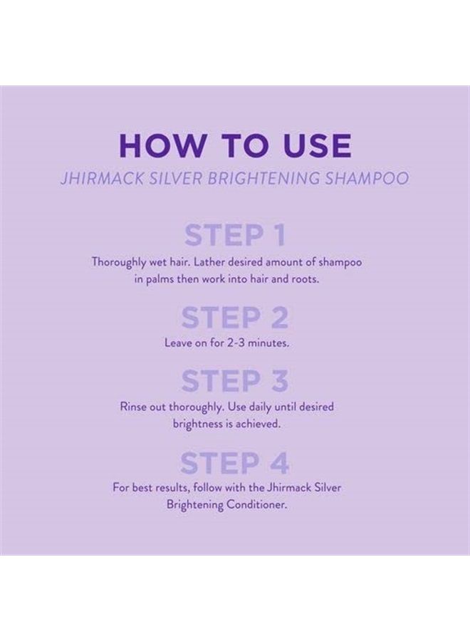 Jhirmack Silver Brightening Purple Shampoo and Conditioner Set for all types of silver, grey, and blonde hair