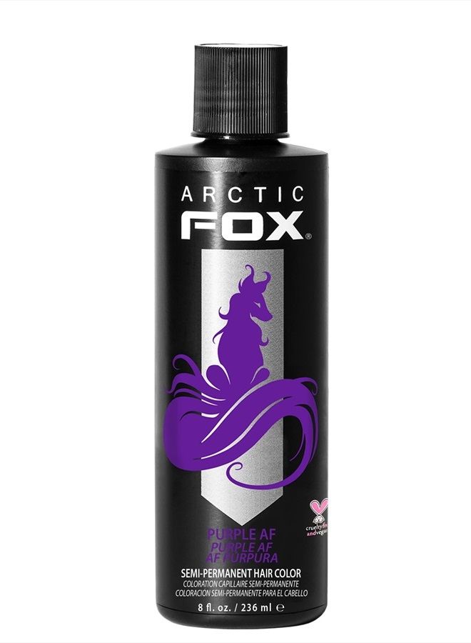 Vegan and Cruelty-Free Semi-Permanent Hair Color Dye (8 Fl Oz, PURPLE AF)