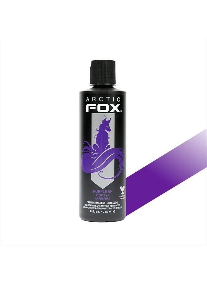 Vegan and Cruelty-Free Semi-Permanent Hair Color Dye (8 Fl Oz, PURPLE AF)