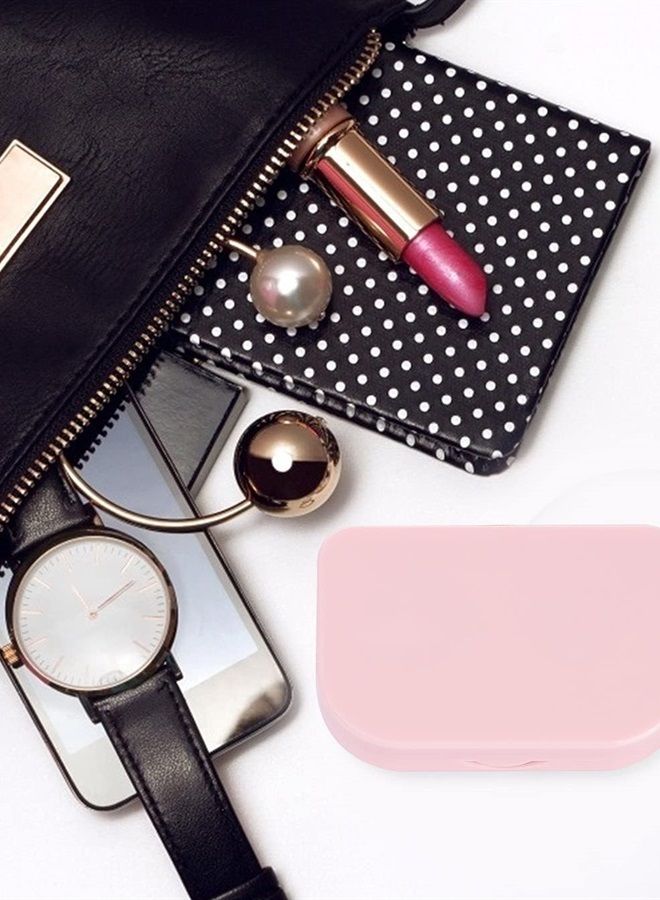 Empty Eyelashes Storage Box, TEOYALL 3 Layer False Eyelash Travel Case Fake Eye Lash Organizer with Mirror Can Store 3 Pairs (Pink)