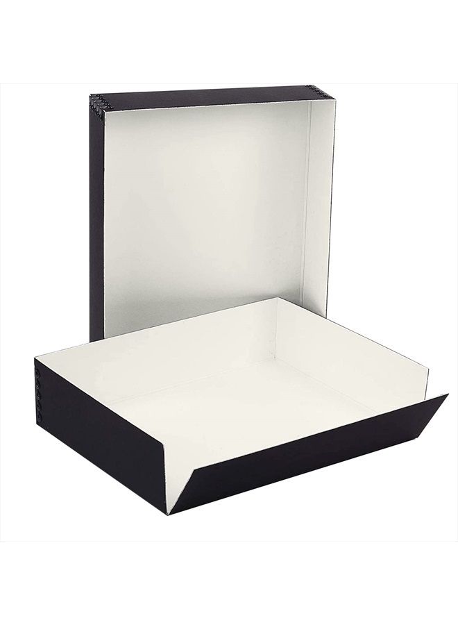 Archival 9X12 Print Storage Box, Drop Front Design, 9X12X3, Exterior Color: Black