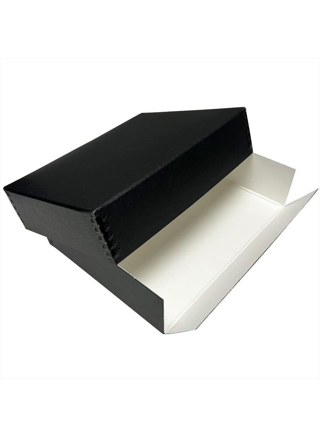 Archival 9X12 Print Storage Box, Drop Front Design, 9X12X3, Exterior Color: Black