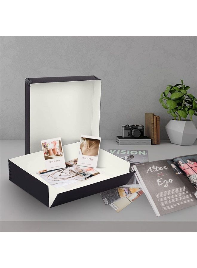 Archival 9X12 Print Storage Box, Drop Front Design, 9X12X3, Exterior Color: Black