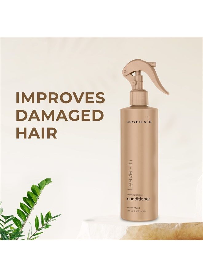 Leave In Conditioner Spray 12 Fl Oz for Dry Damaged Hair, Heat Protectant, Hair Detangler Spray | Infused with Protein And Vitamins, Paraben and Sulfate Free Conditioner