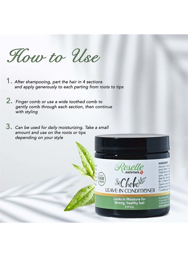 Chebe Leave-In Conditioner Moisturizing Hair Repair Made with Chebe Powder, Chebe Oil and Rosemary Essential Oil (8oz)