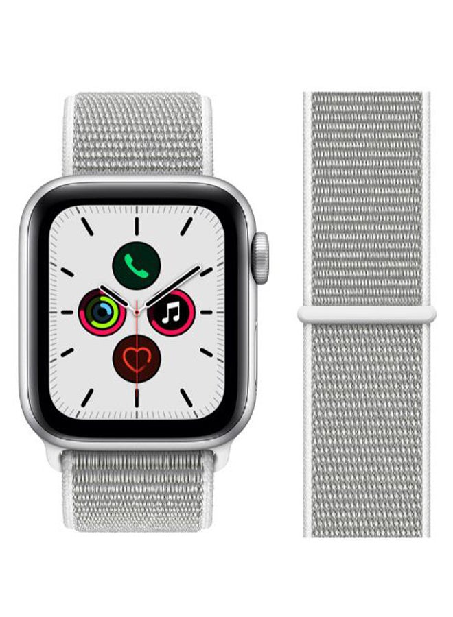 Replacement Band For Apple iWatch Series 5/4/3/2/1 42-44mm Seashell Silver/Grey