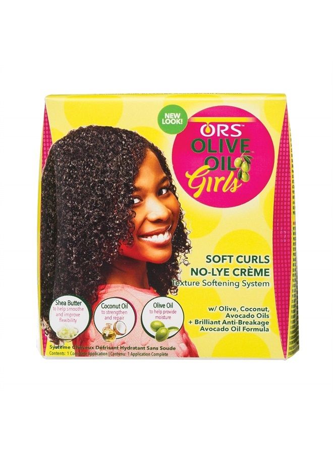 Ors Olive Oil Girls Soft Curls No-lye Creme Texture Softening System Kit, 1 Ea, 1count