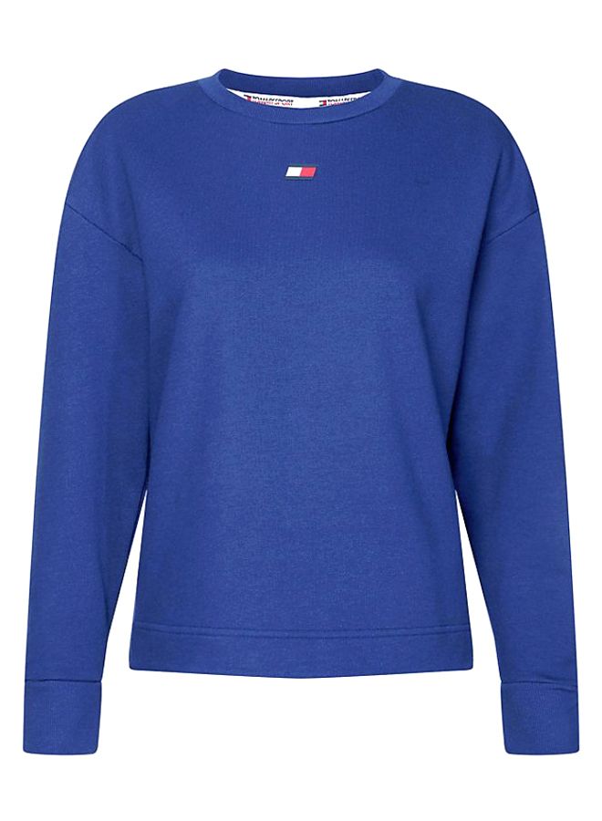 Open Back Tape Fleece Sweatshirt Blue Ink